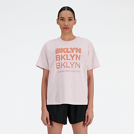 뉴발란스 New Balance RBC Brooklyn Half Graphic T-Shirt,STONE PINK