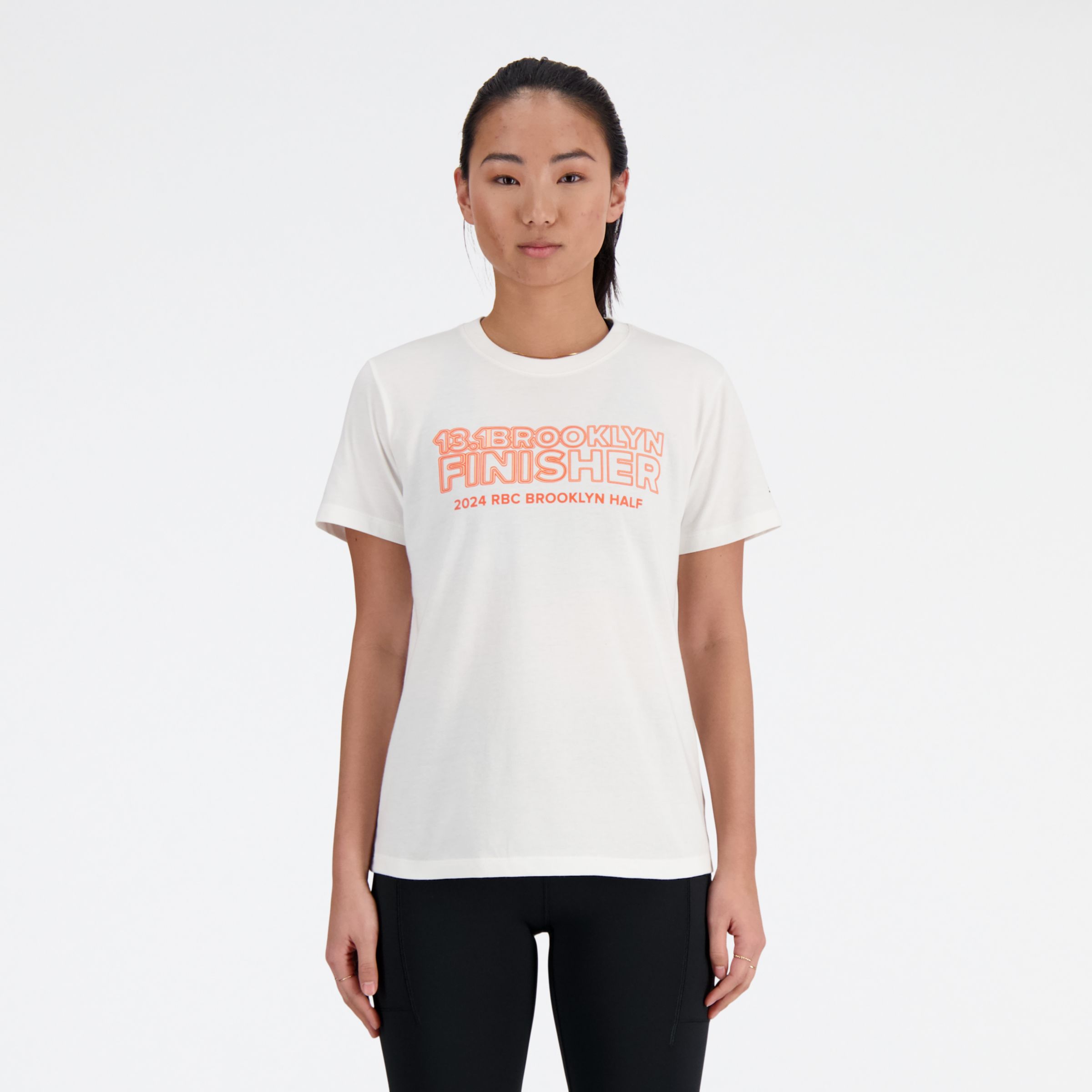 

New Balance Women's RBC Brooklyn Half Finisher T-Shirt White - White