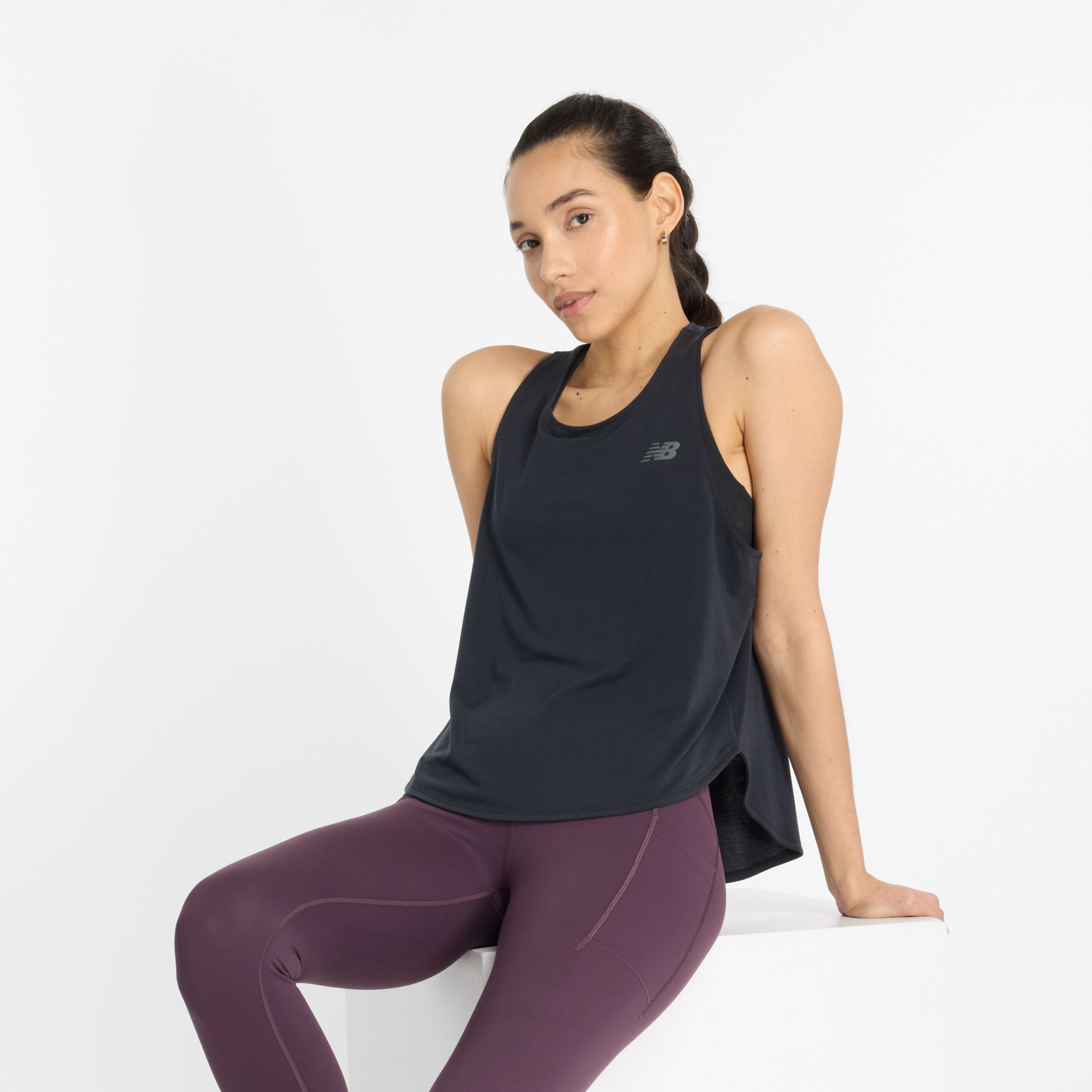 

New Balance Women's Drapey Jersey Tank Black - Black