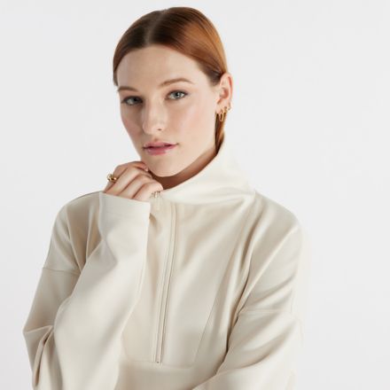 Tech Knit Oversized Half Zip