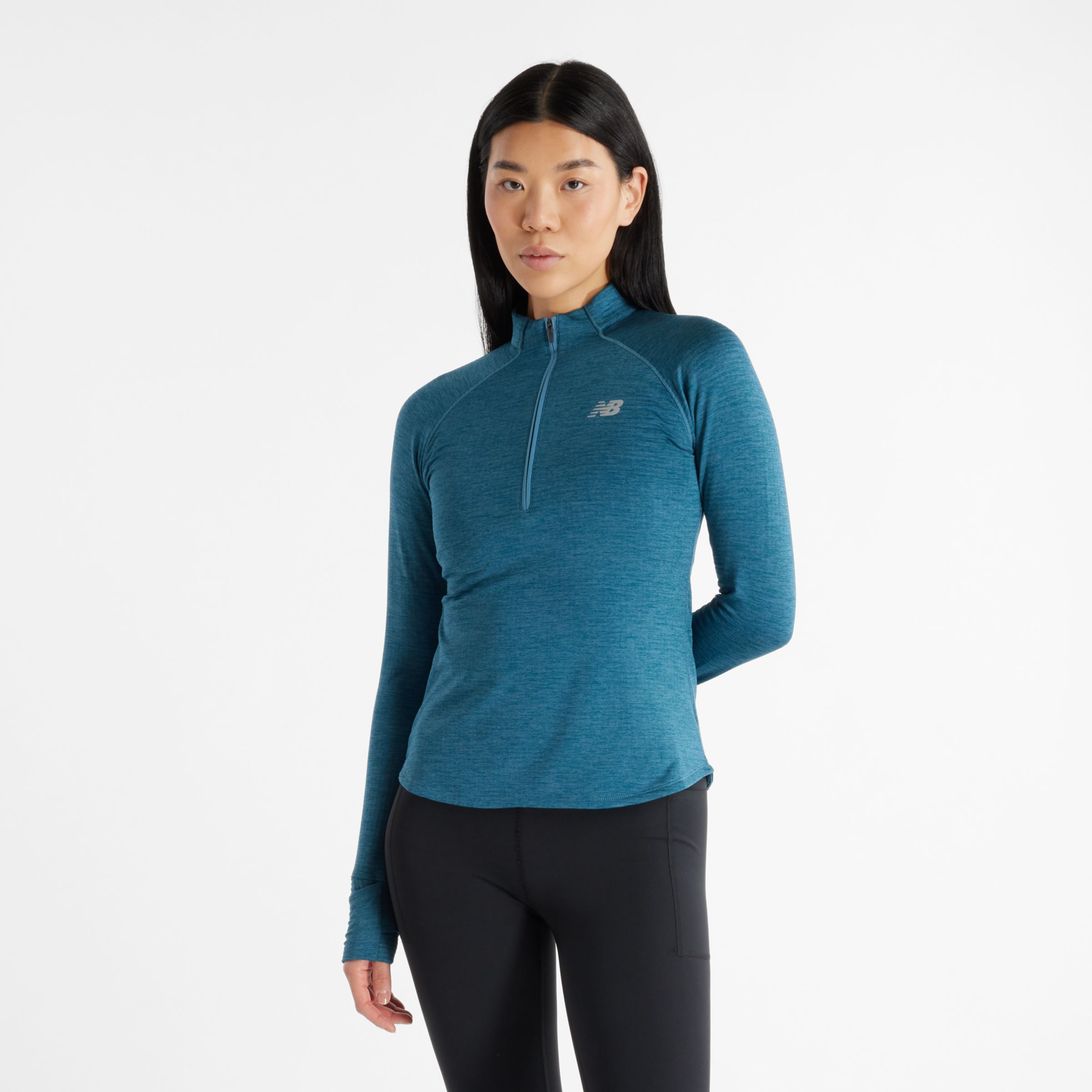 

New Balance Women's Athletics Heat Grid 1/2 Zip Blue - Blue