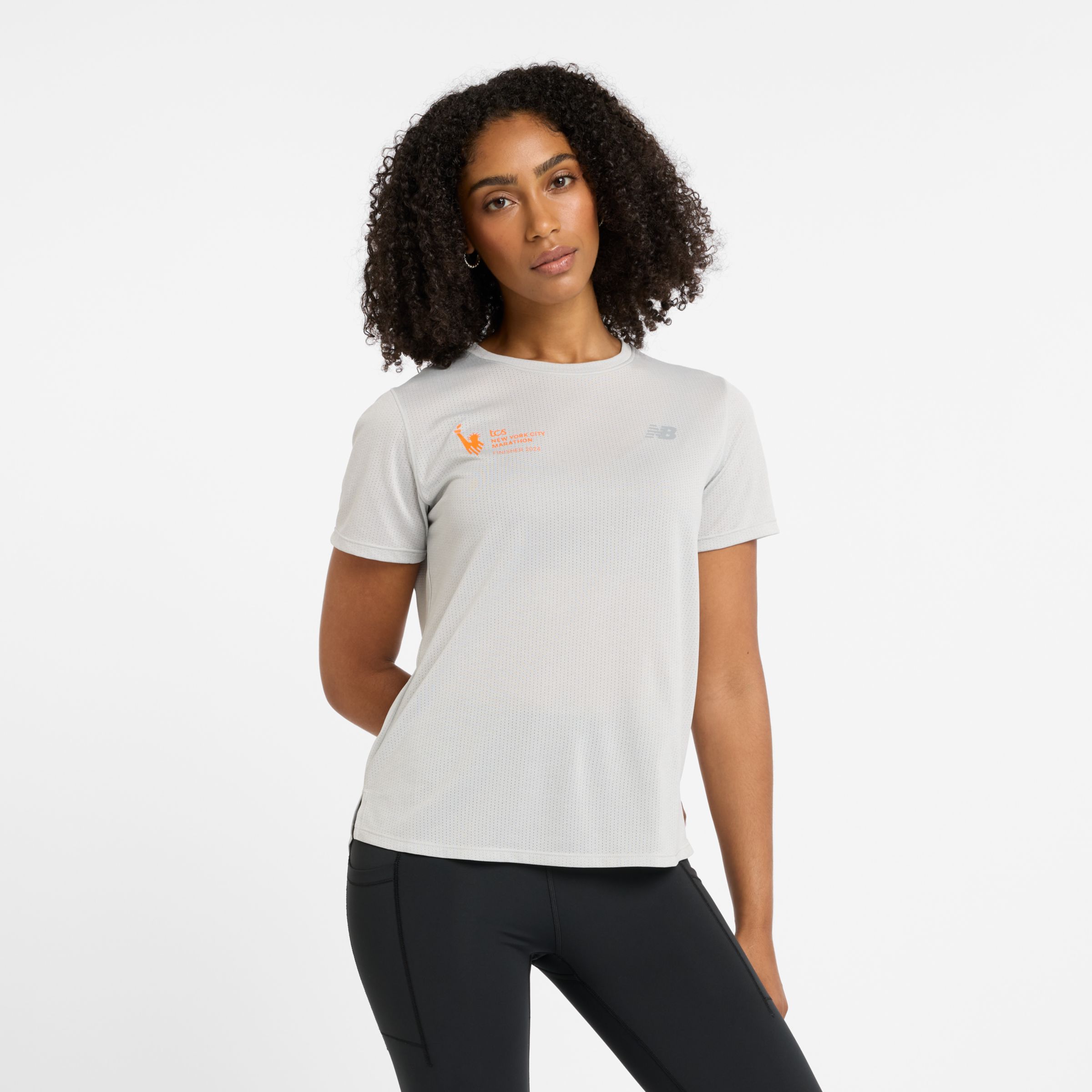 

New Balance Women's NYC Marathon Athletics T-Shirt Grey - Grey