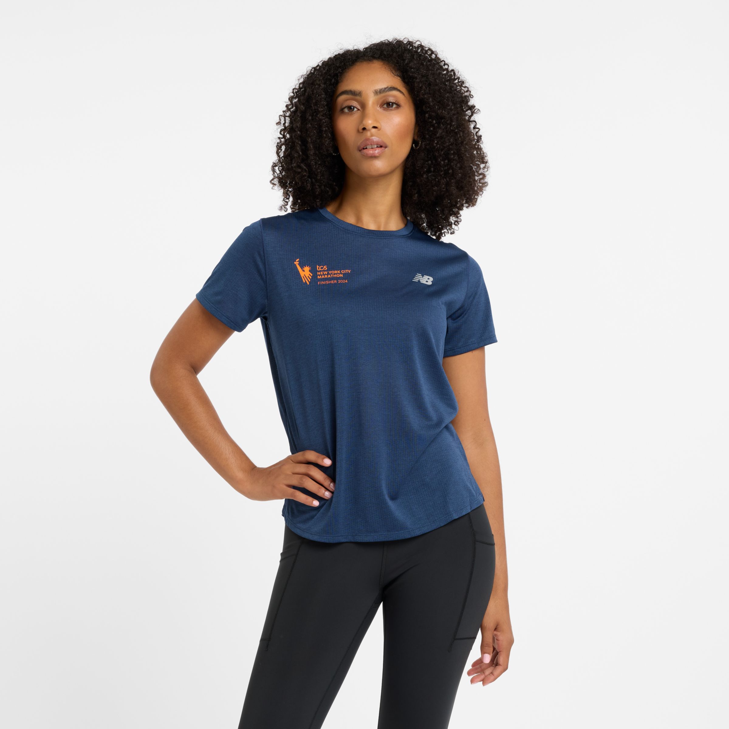 

New Balance Women's NYC Marathon Athletics T-Shirt Blue - Blue