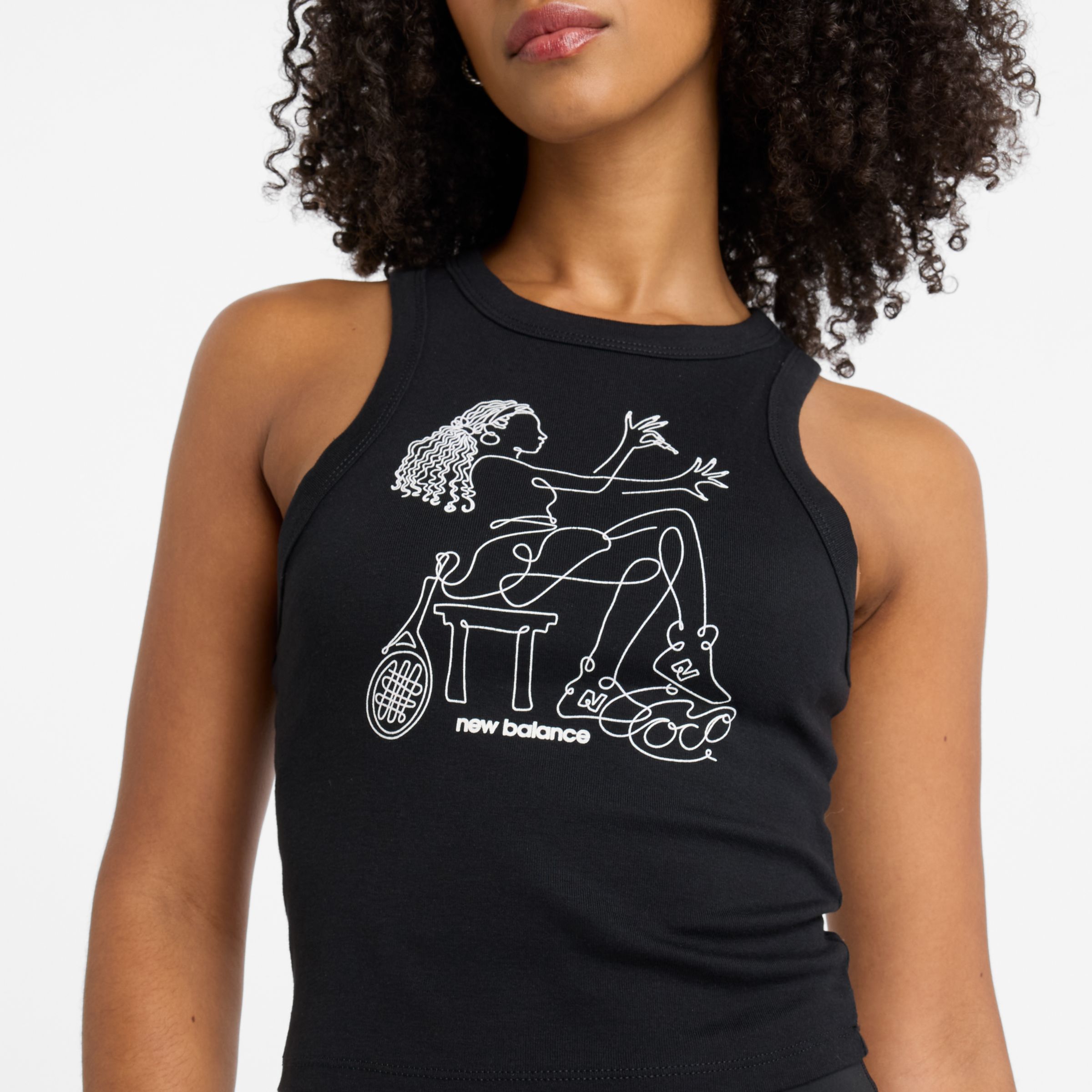 New Balance Coco Gauff Preparations Racer Tank, WT43452BK