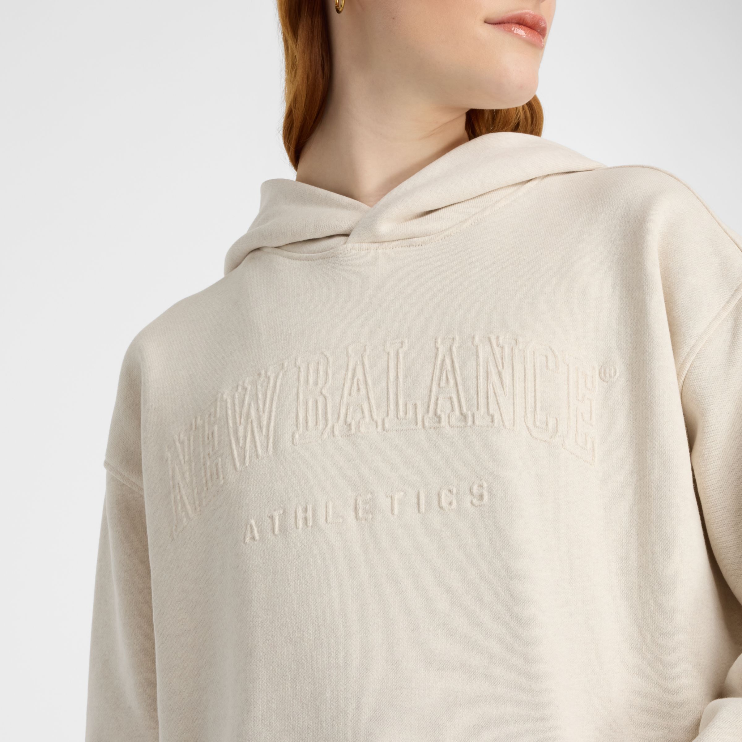Embossed Graphic Fleece Hoodie