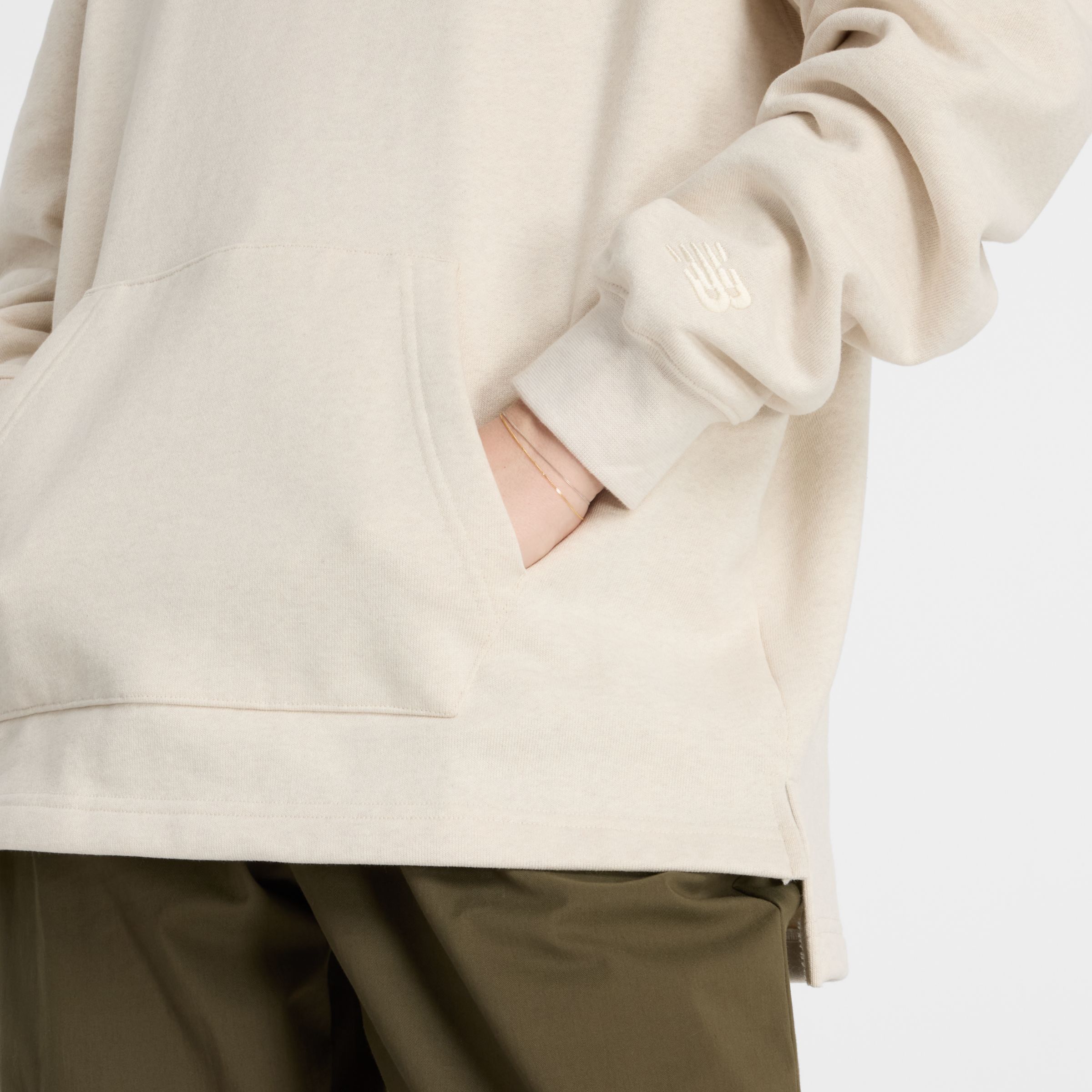 Embossed Graphic Fleece Hoodie