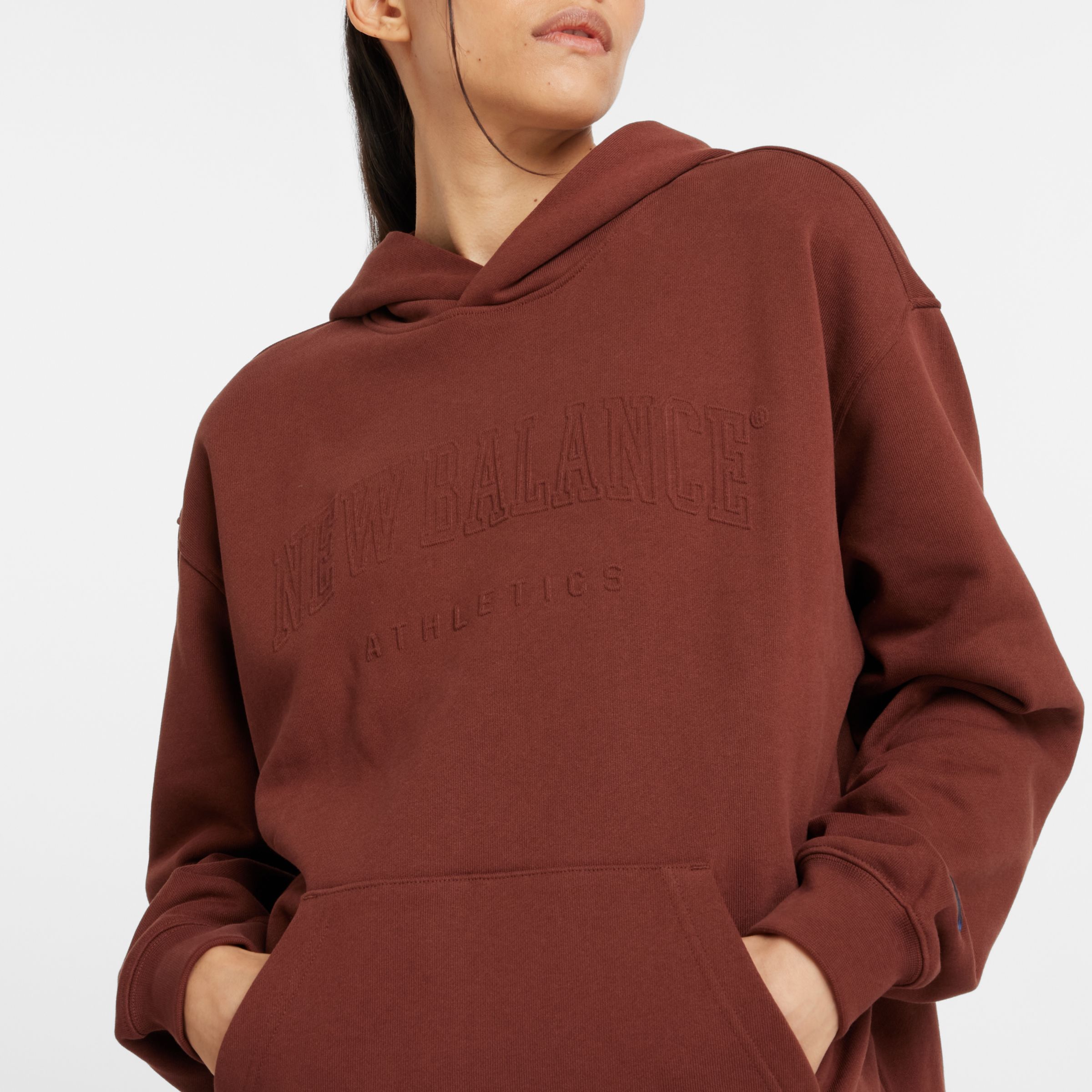 Embossed Graphic Fleece Hoodie