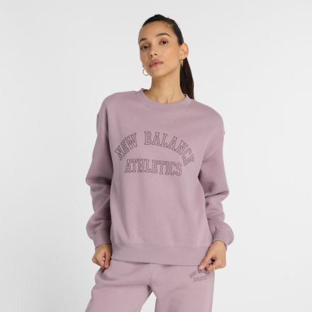 Graphic Fleece Crew, PLUM BROWN, WT43516ICW
