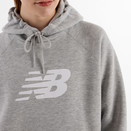 Sport Fleece Logo Hoodie, Athletic Grey, WT43524AG