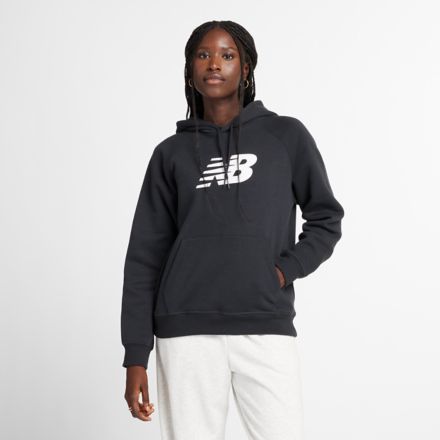Sport Fleece Logo Hoodie, BLACK, WT43524BK