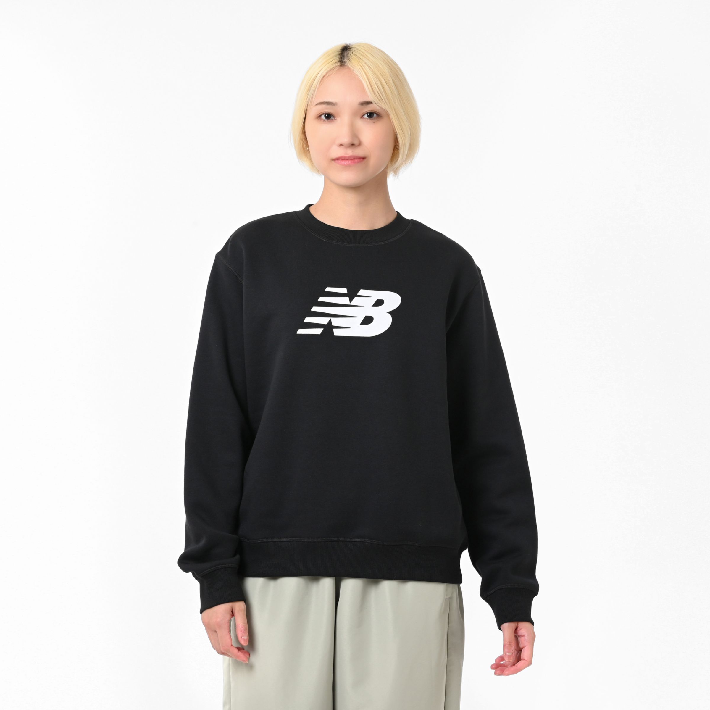 New Balance Sport Fleece Logo Crew, WT43526BK