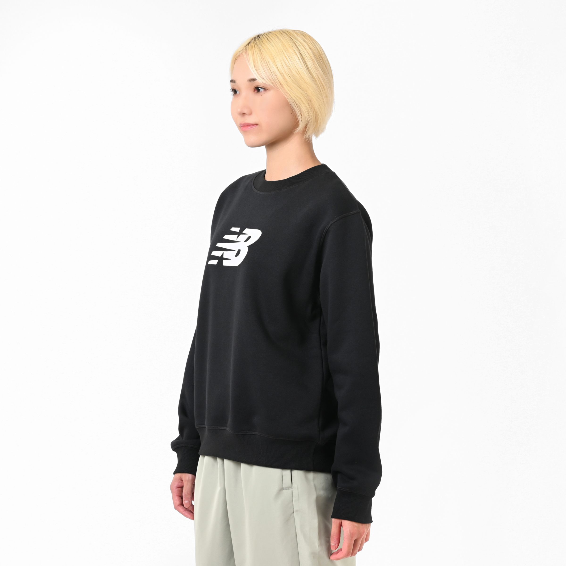 New Balance Sport Fleece Logo Crew, WT43526BK