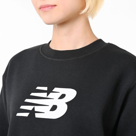 Sport Fleece Logo Crew, BLACK, WT43526BK