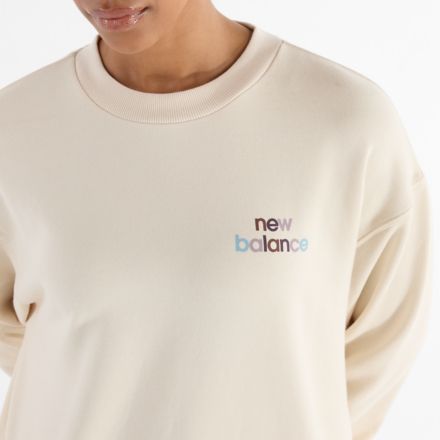 New Balance French Terry Oversized Logo Crew