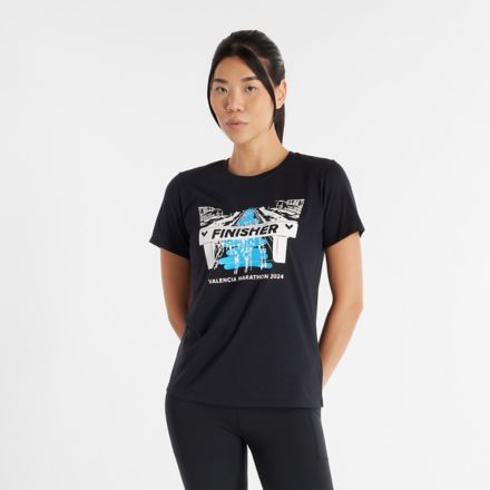 Valencia Marathon Finisher Graphic T-Shirt, BLACK, WT43677VBK