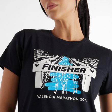 Valencia Marathon Finisher Graphic T-Shirt, BLACK, WT43677VBK
