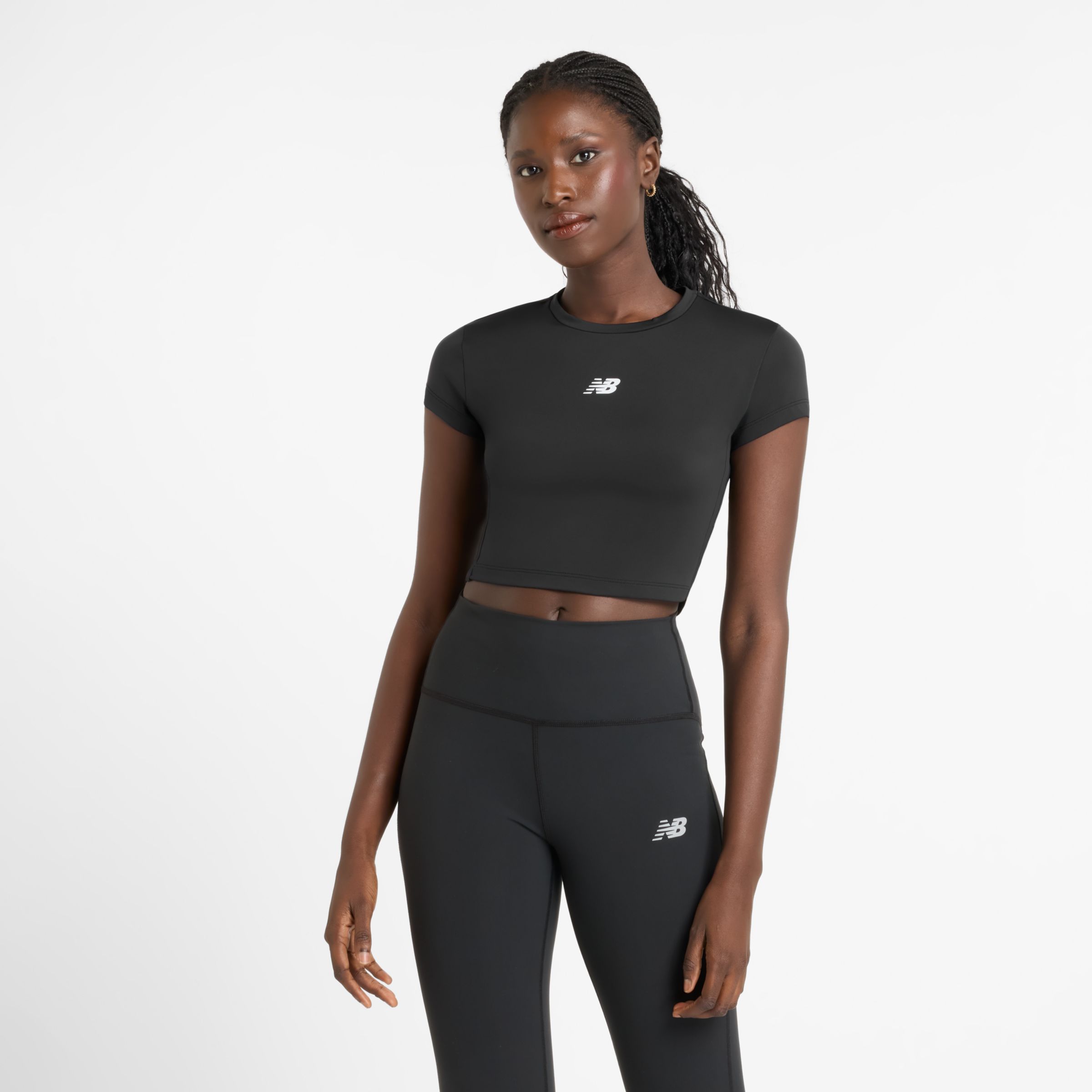 New Balance Womens  Harmony Fitted T-shirt In Black