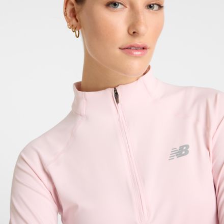 NB Harmony 半拉鏈開襟上衣, 玫瑰砂糖, WT51201RSG