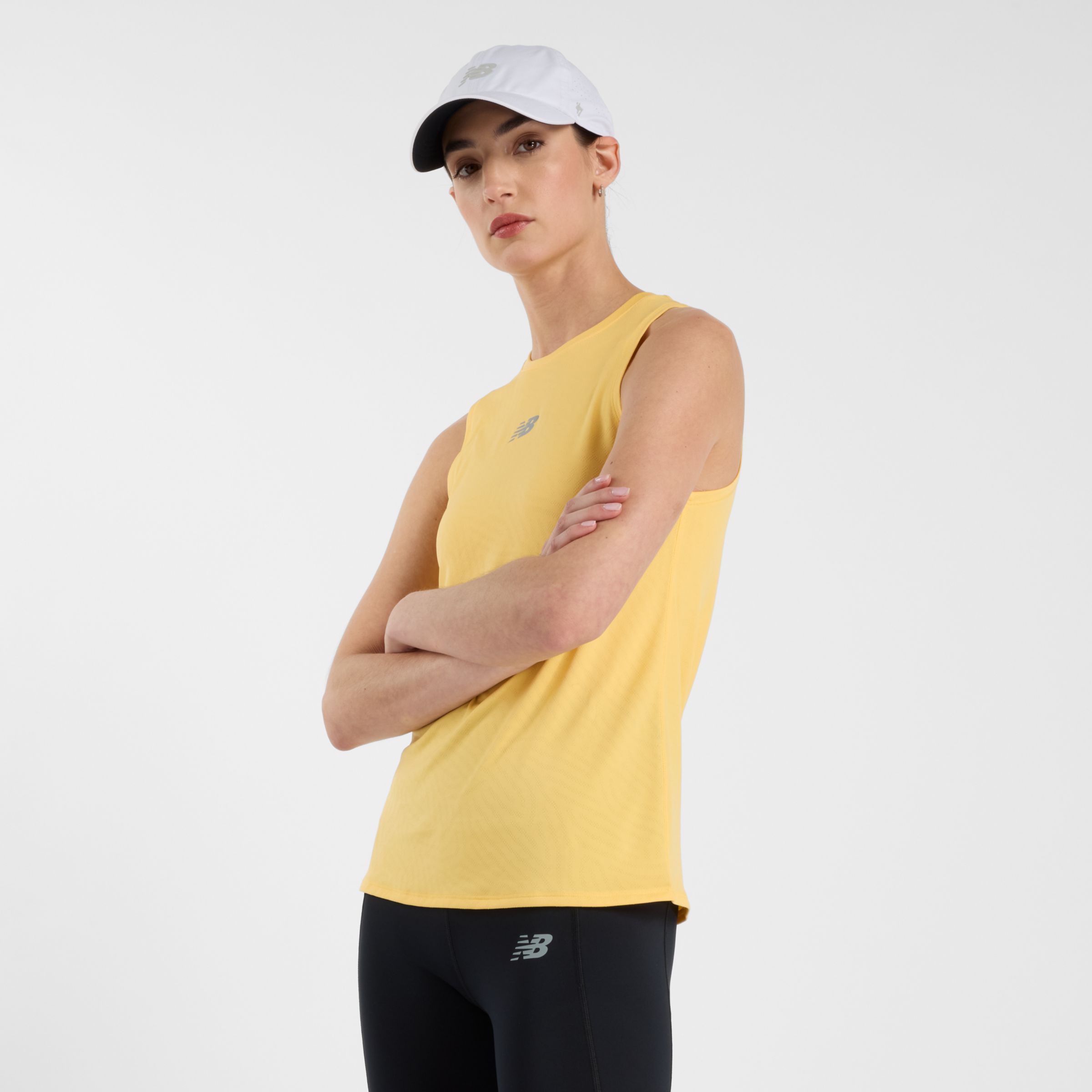 New Balance Donna Jacquard Slim Tank, Maglia di poliestere, Taglia M