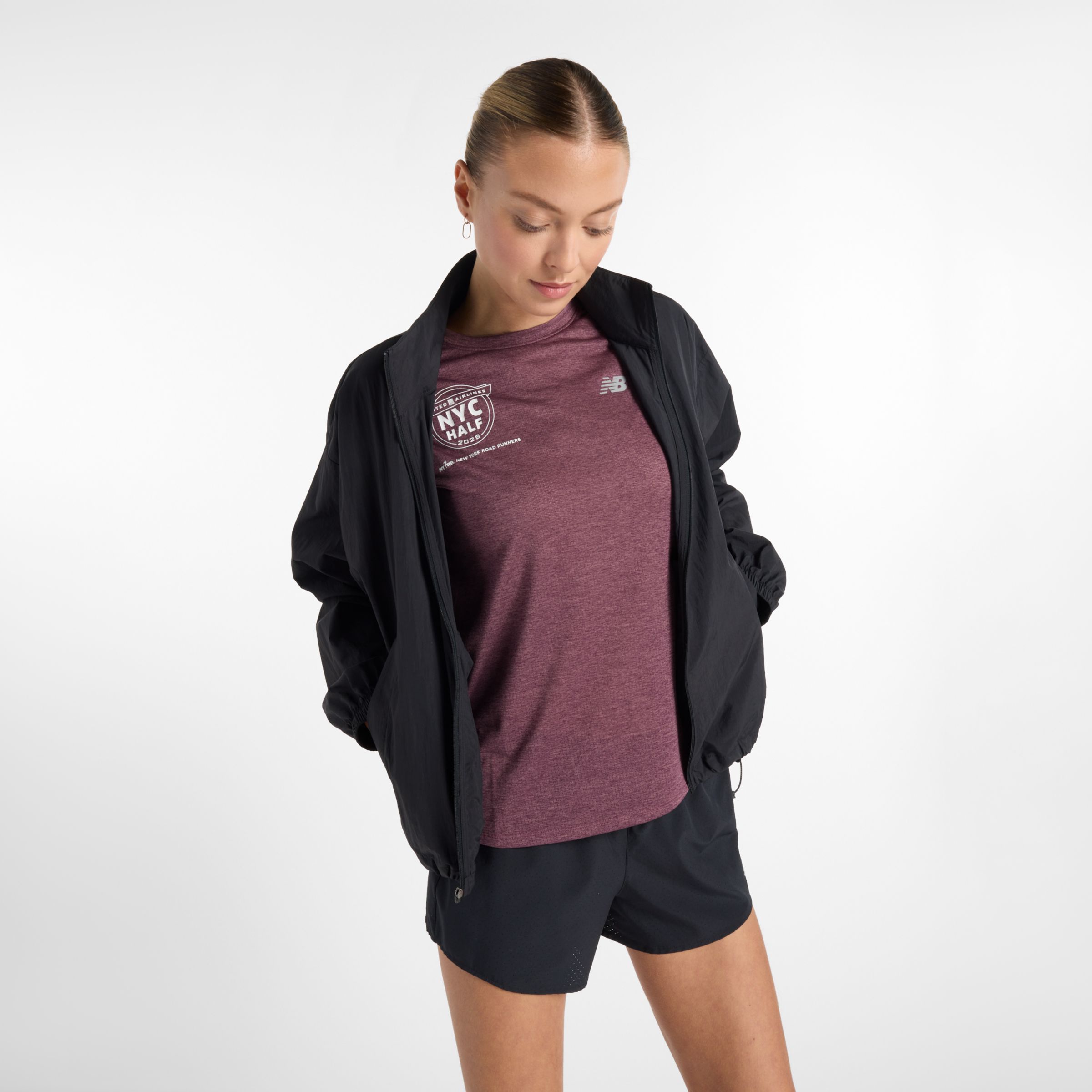 

New Balance Women's United Airlines NYC Half Athletics T-Shirt Purple - Purple