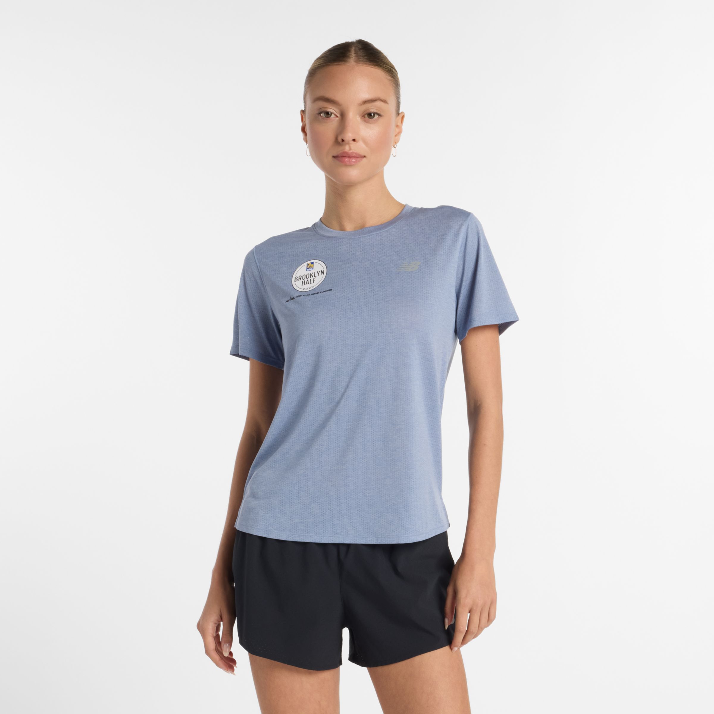 

New Balance Women's RBC Brooklyn Half Athletics T-Shirt Blue - Blue