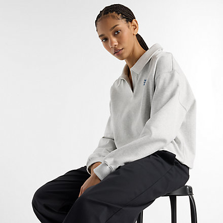 French Terry Polo Sweatshirt - New Balance French Terry Polo Sweatshirt - New Balance