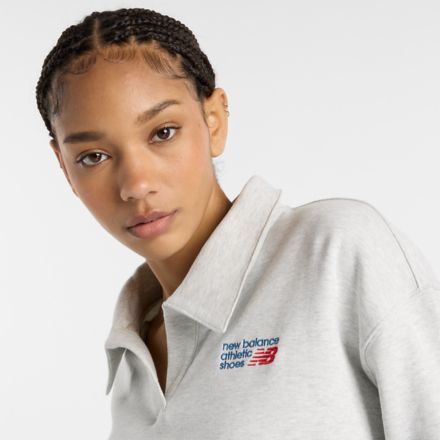 French Terry Polo Sweatshirt