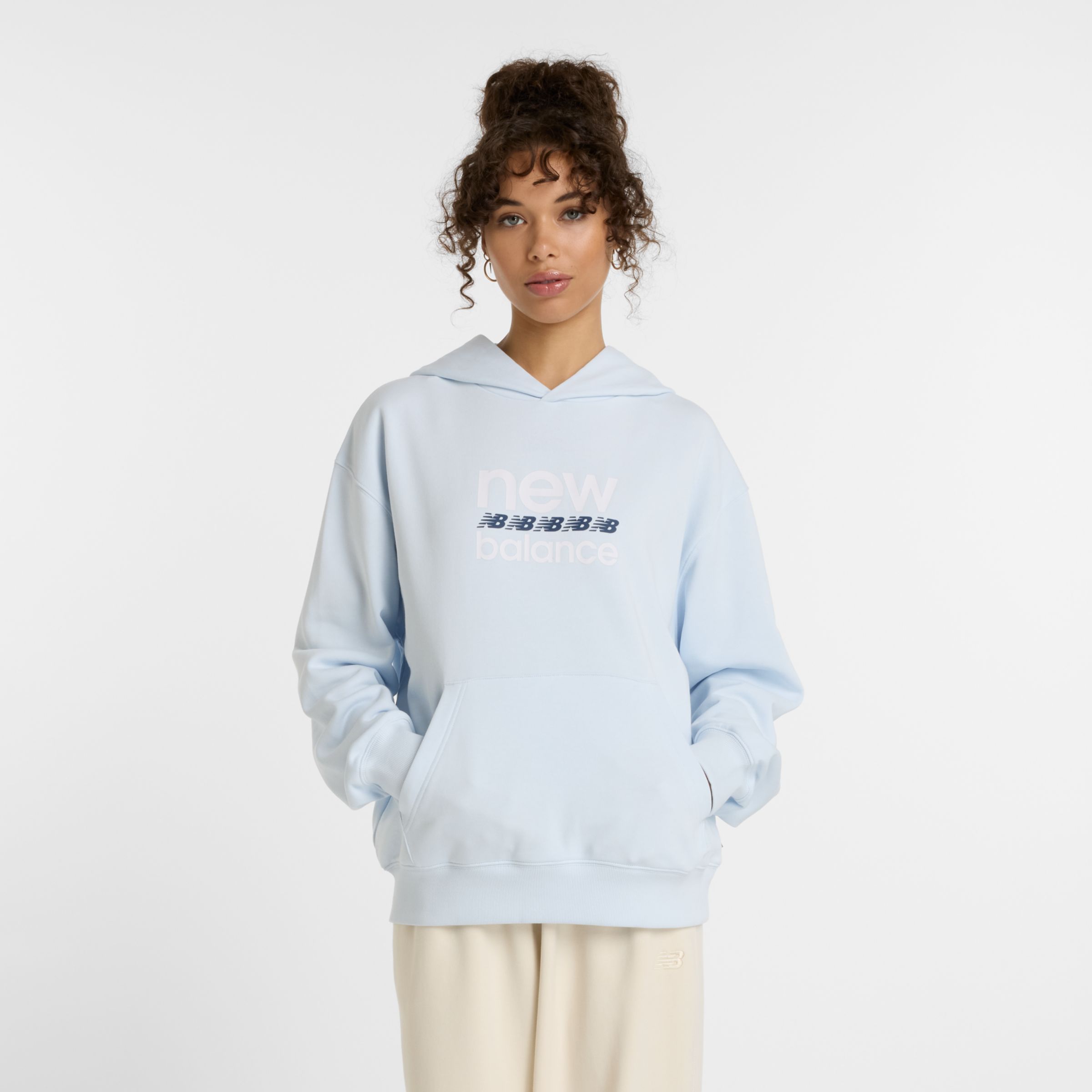

New Balance Women's Sport Graphic French Terry Hoodie Blue - Blue