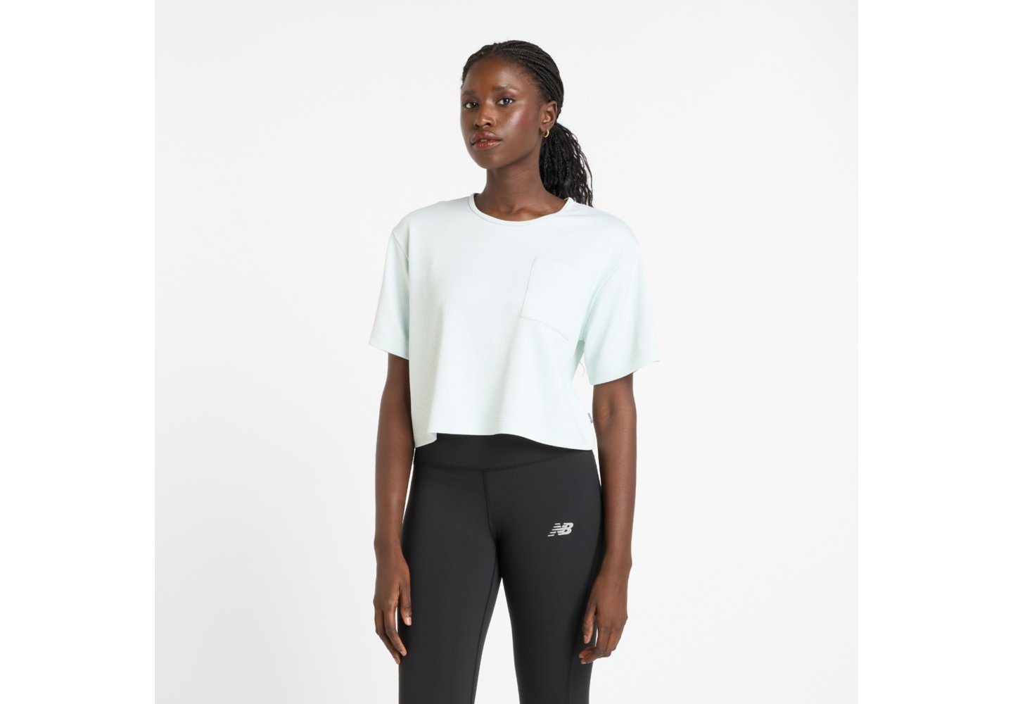 New Balance Novelty Rib T-Shirt in Clay Ash Heather — photo 1 of 1