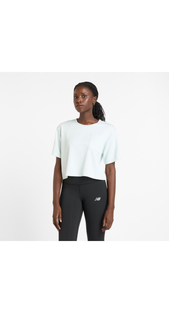 New Balance Novelty Rib T-Shirt in Clay Ash Heather