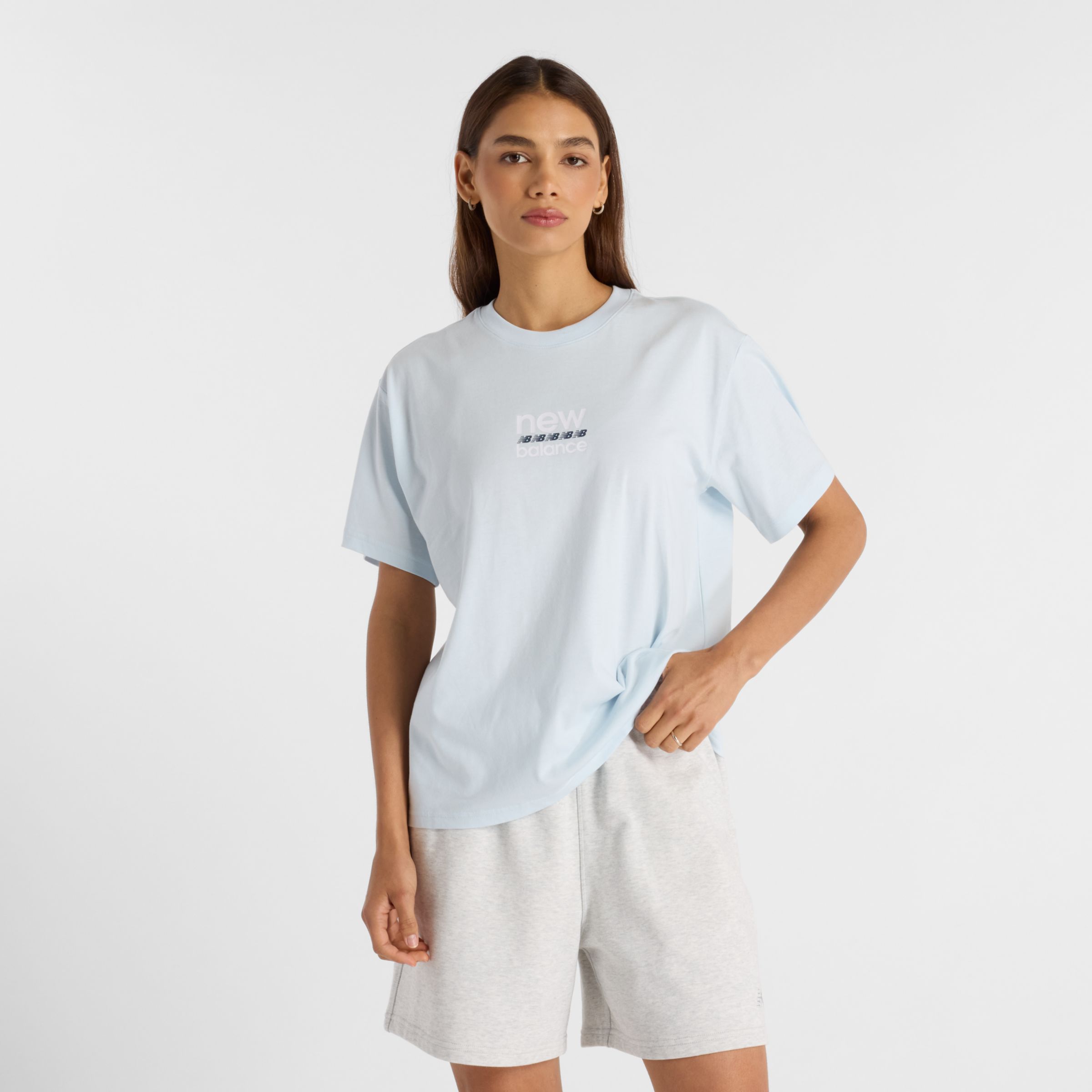 

New Balance Women's Sport Relaxed Graphic T-Shirt Blue - Blue