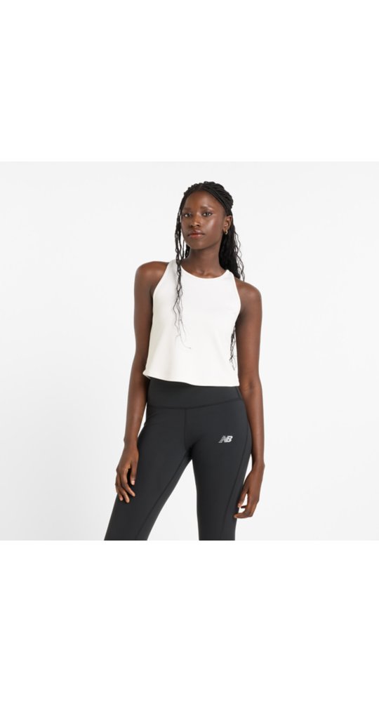 New Balance Novelty Rib Tank in Linen Heather
