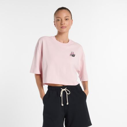 Face Oka Left Chest T-Shirt, ROSE SUGAR, WT51564RSG