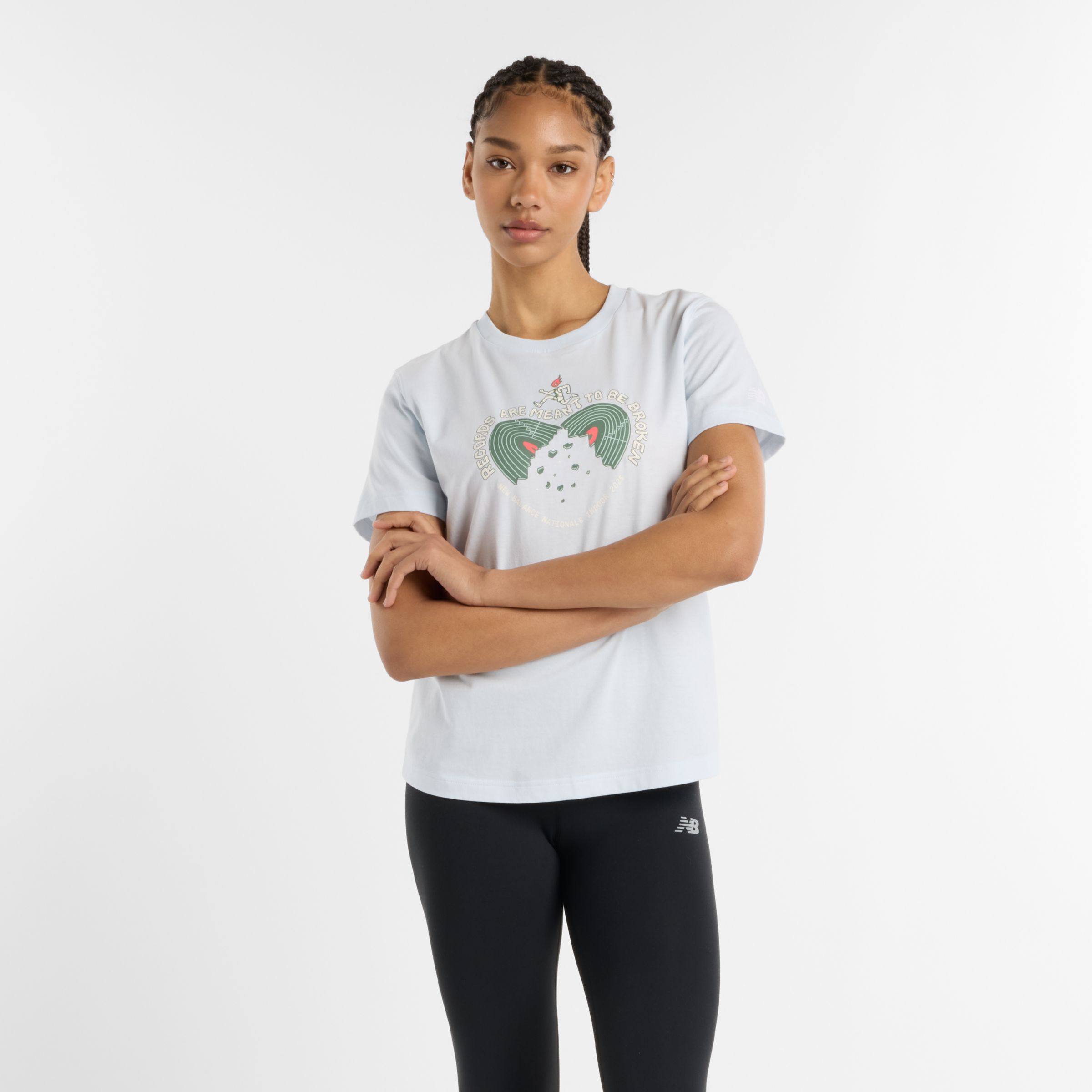 NEW BALANCE WOMEN'S SPORT ESSENTIALS JERSEY LOGO T-SHIRT 