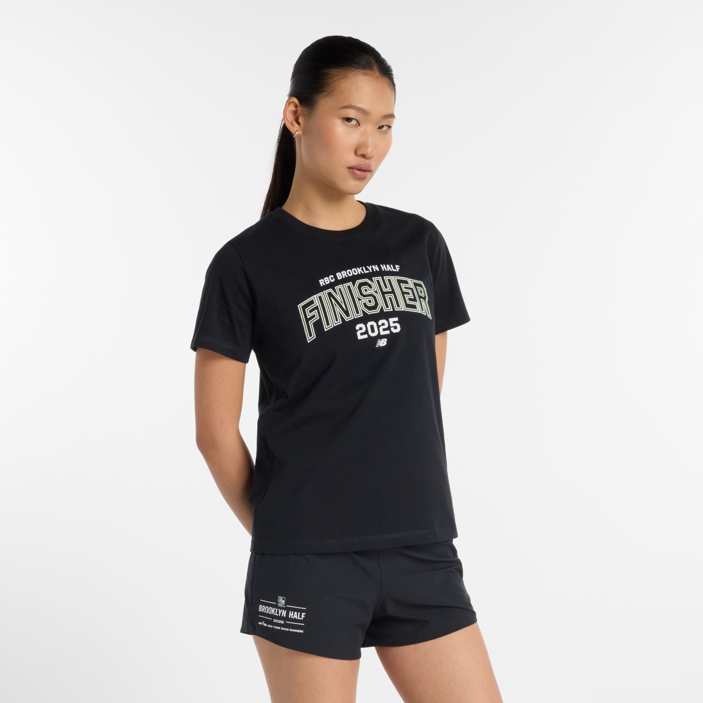 

New Balance Women's RBC Brooklyn Half Finisher T-Shirt Black - Black
