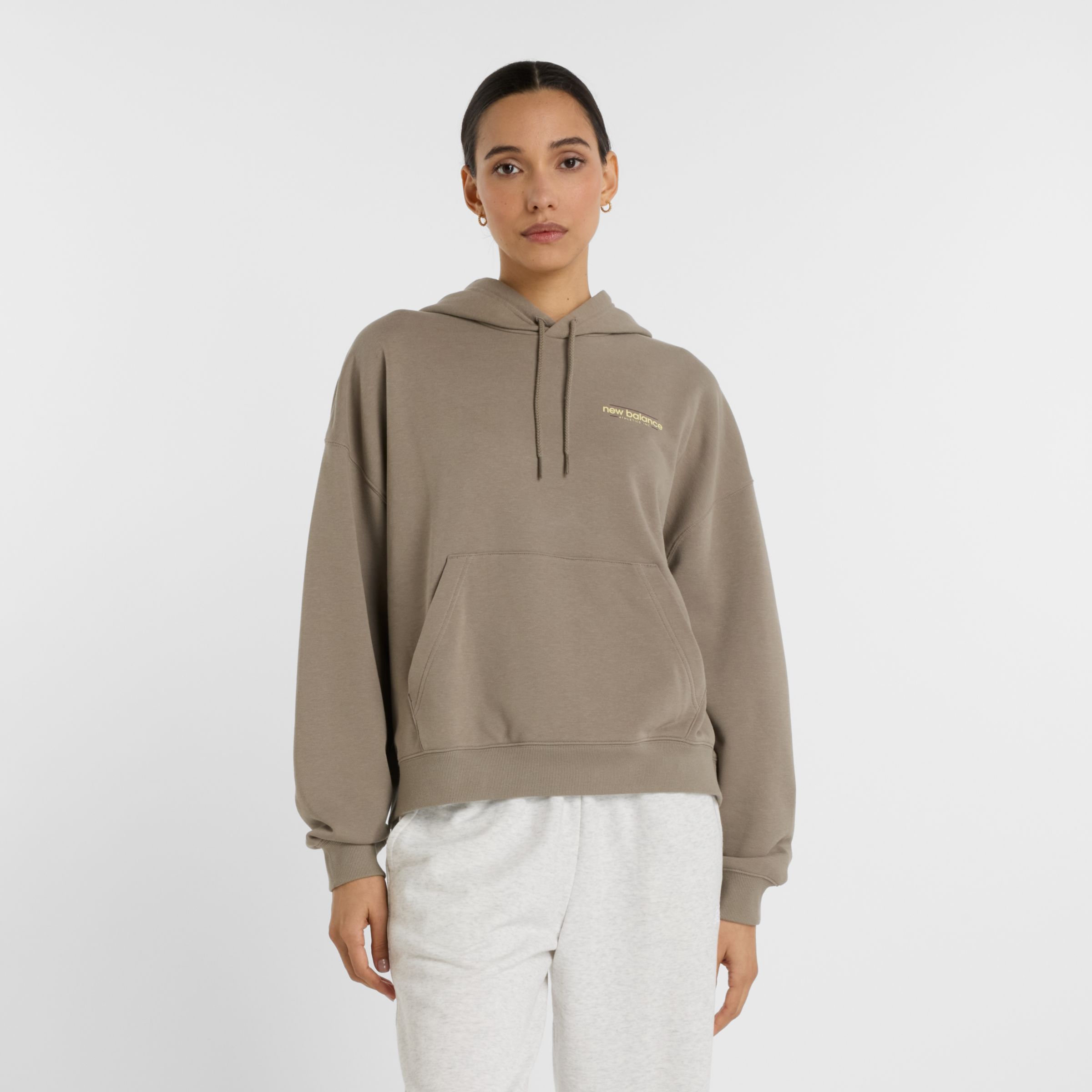 

New Balance Women's Multi Color Logo Hoodie Brown - Brown