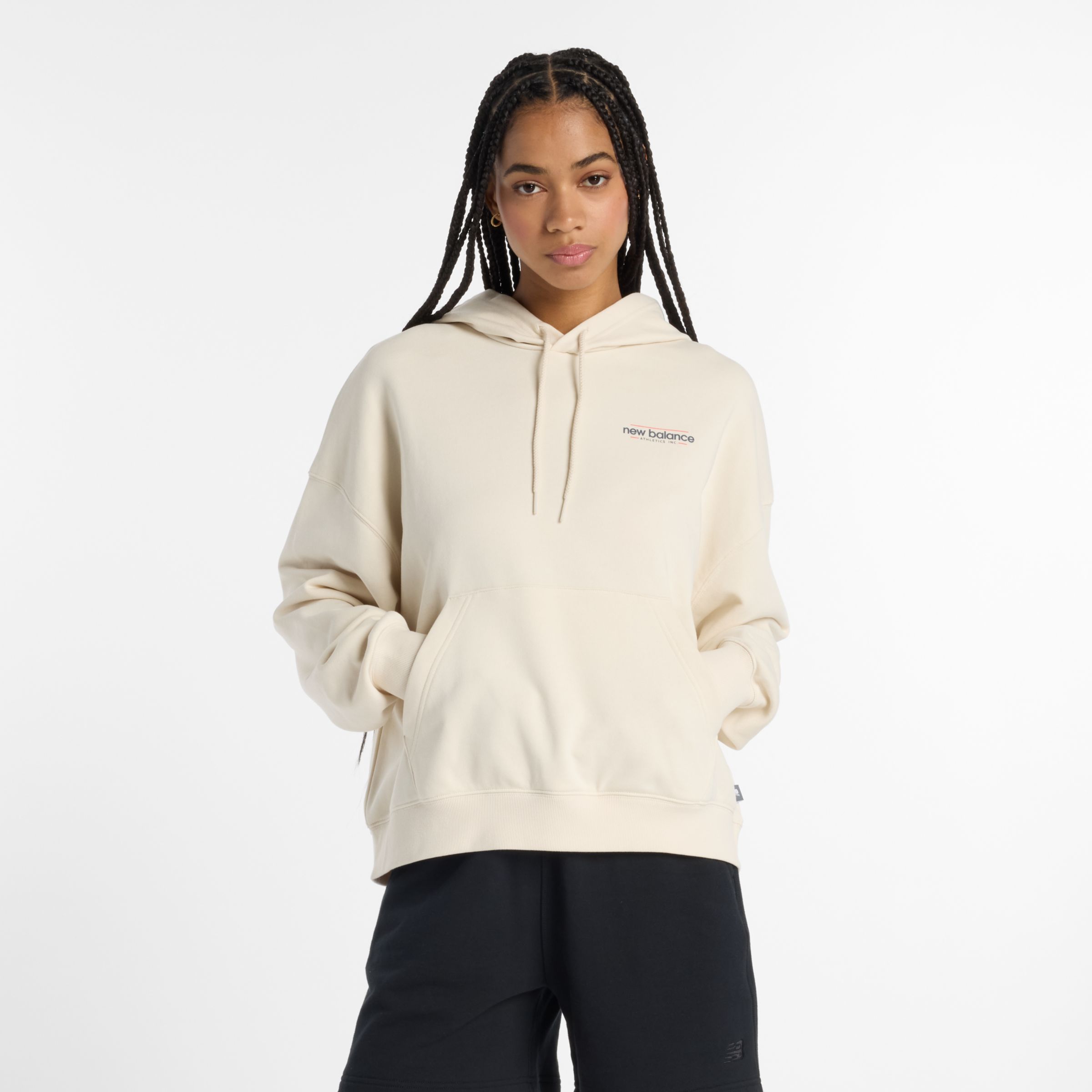 NEW BALANCE WOMEN'S MULTI COLOR LOGO HOODIE 