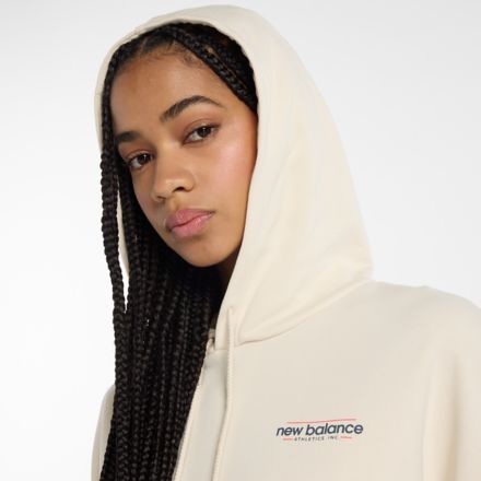 (取寄) ニューバランス レディース マルチ カラー ロゴ ブーディ New Balance women Multi Color Logo Hoodie Linen Multi Color Logo Hoodie - New Balance