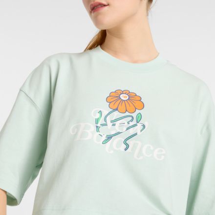 Athletics Flower Cropped T-Shirt - New Balance