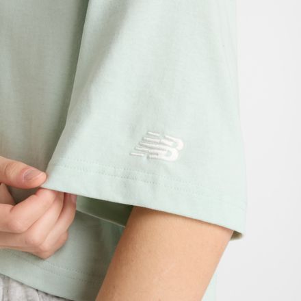 Tシャツ・カットソー New Balance Track Crop Ringer Short Sleeve T-shirt 5FT1608 Aespa Winter Pick] New Balance Women Track Crop Ringer Short