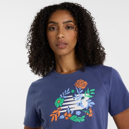 Flower Graphic 圓領上衣, 夢境, WT51931DRE