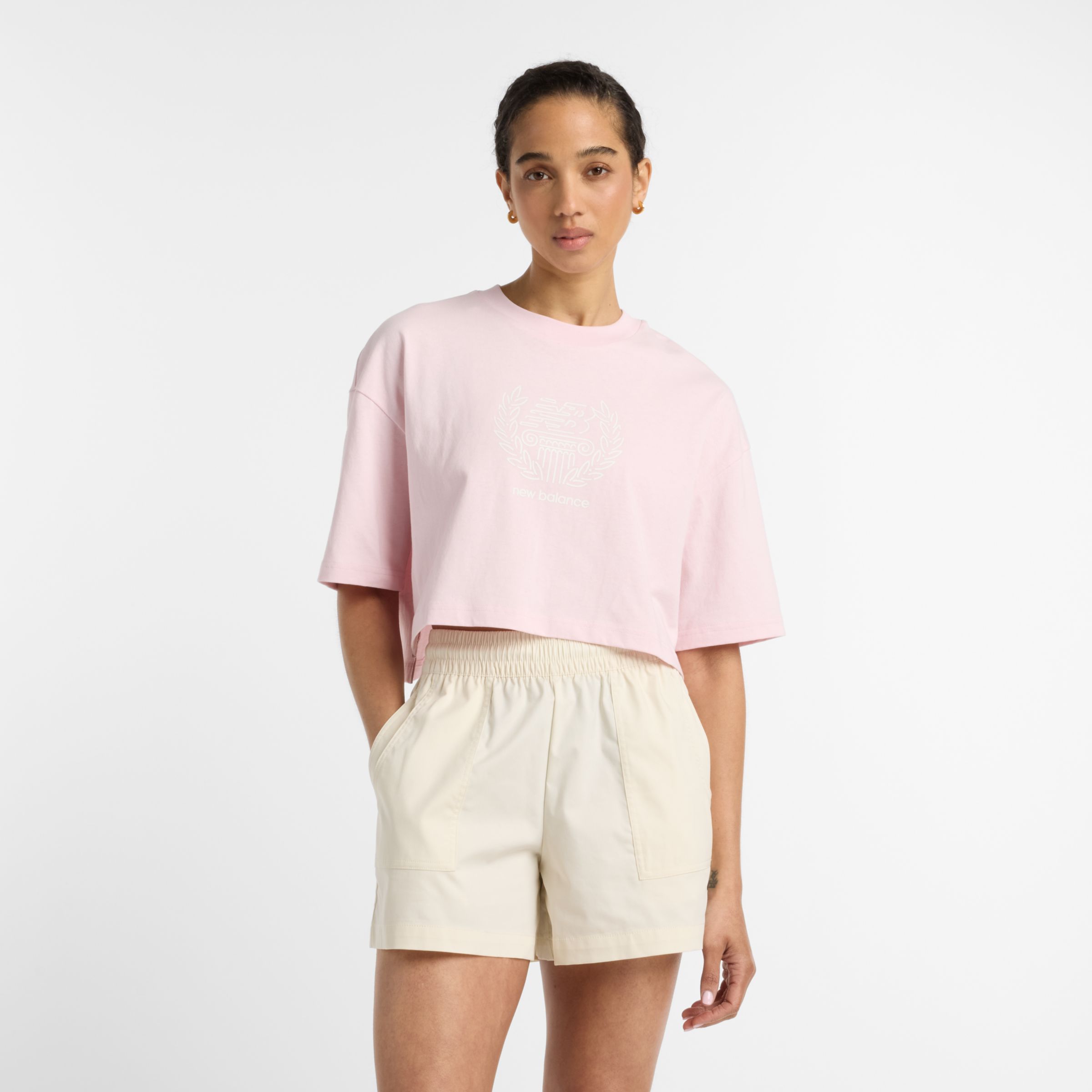 

New Balance Women's Debut Sculpture T-Shirt Pink - Pink
