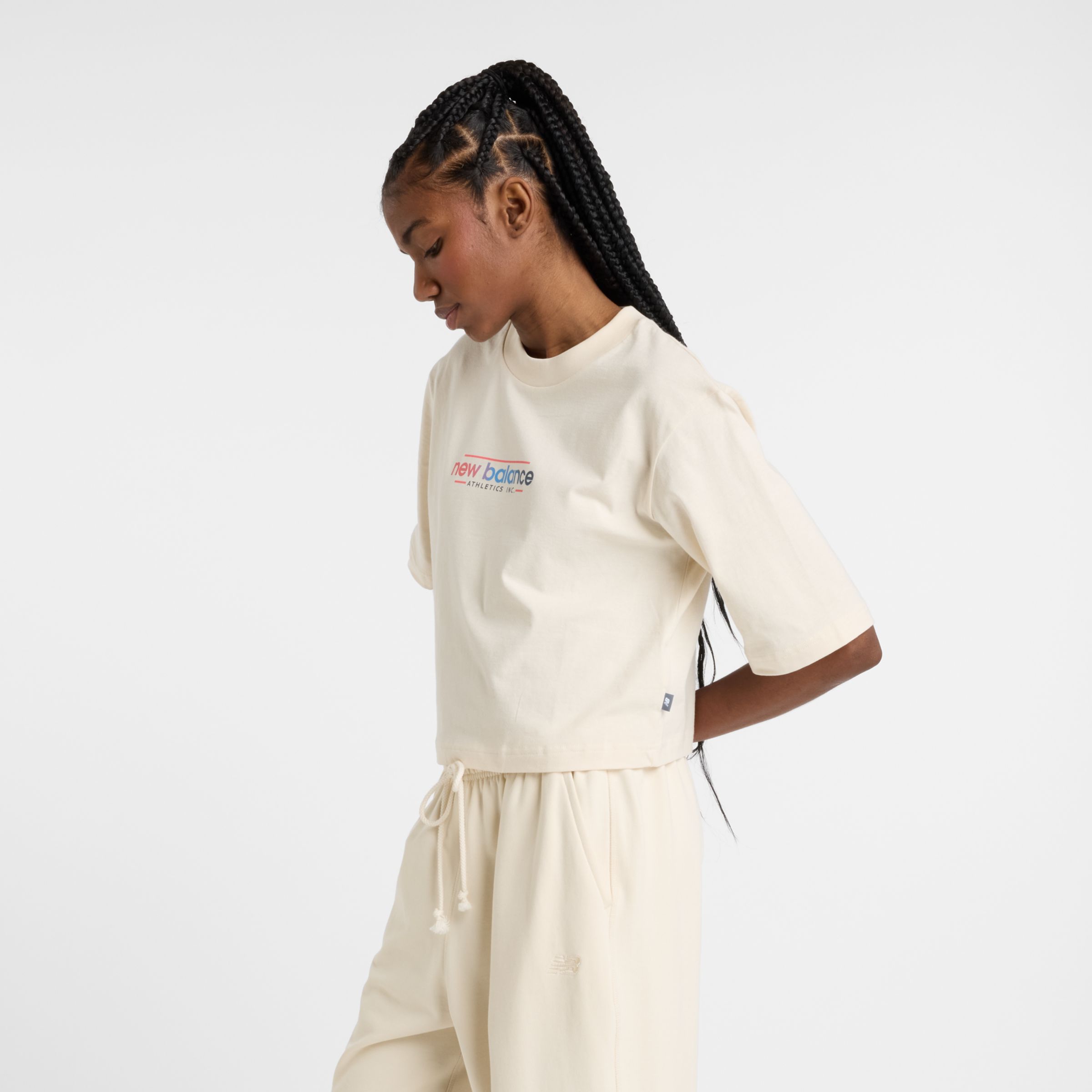 Center Multi Color Cropped T-Shirt