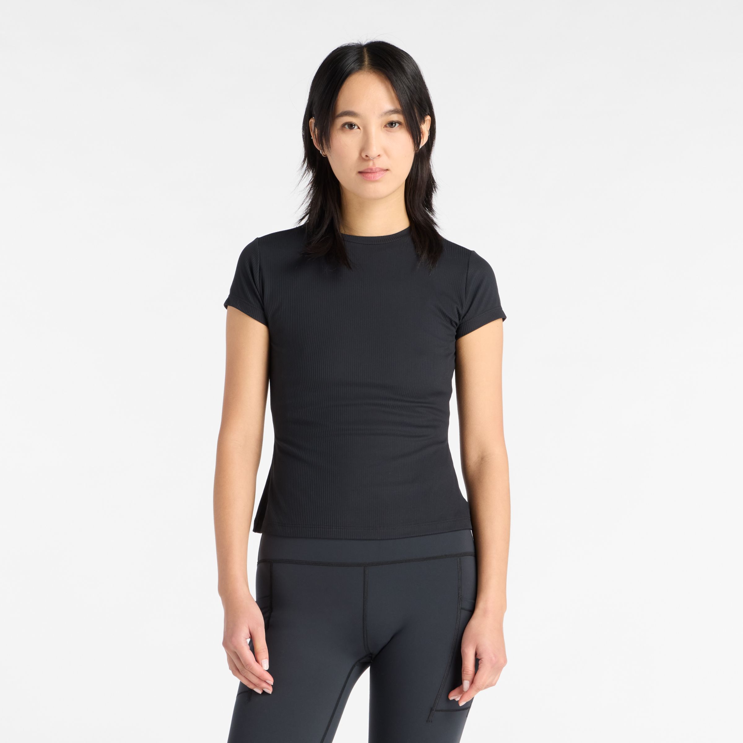 Ribbed Fitted T-Shirt