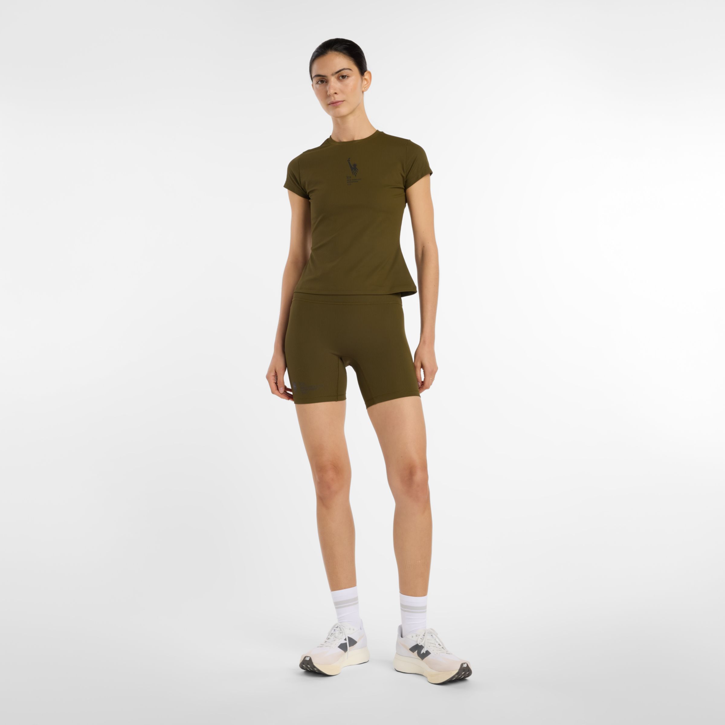 NYC Marathon Ribbed Fitted T-Shirt