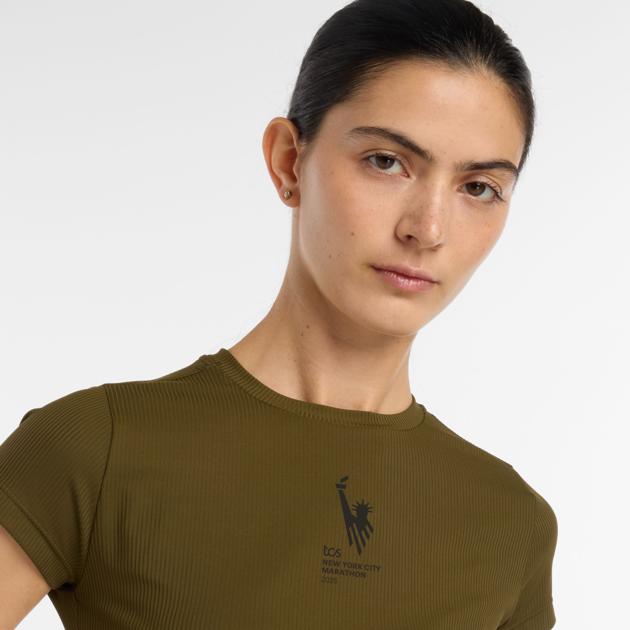 NYC Marathon Ribbed Fitted T-Shirt