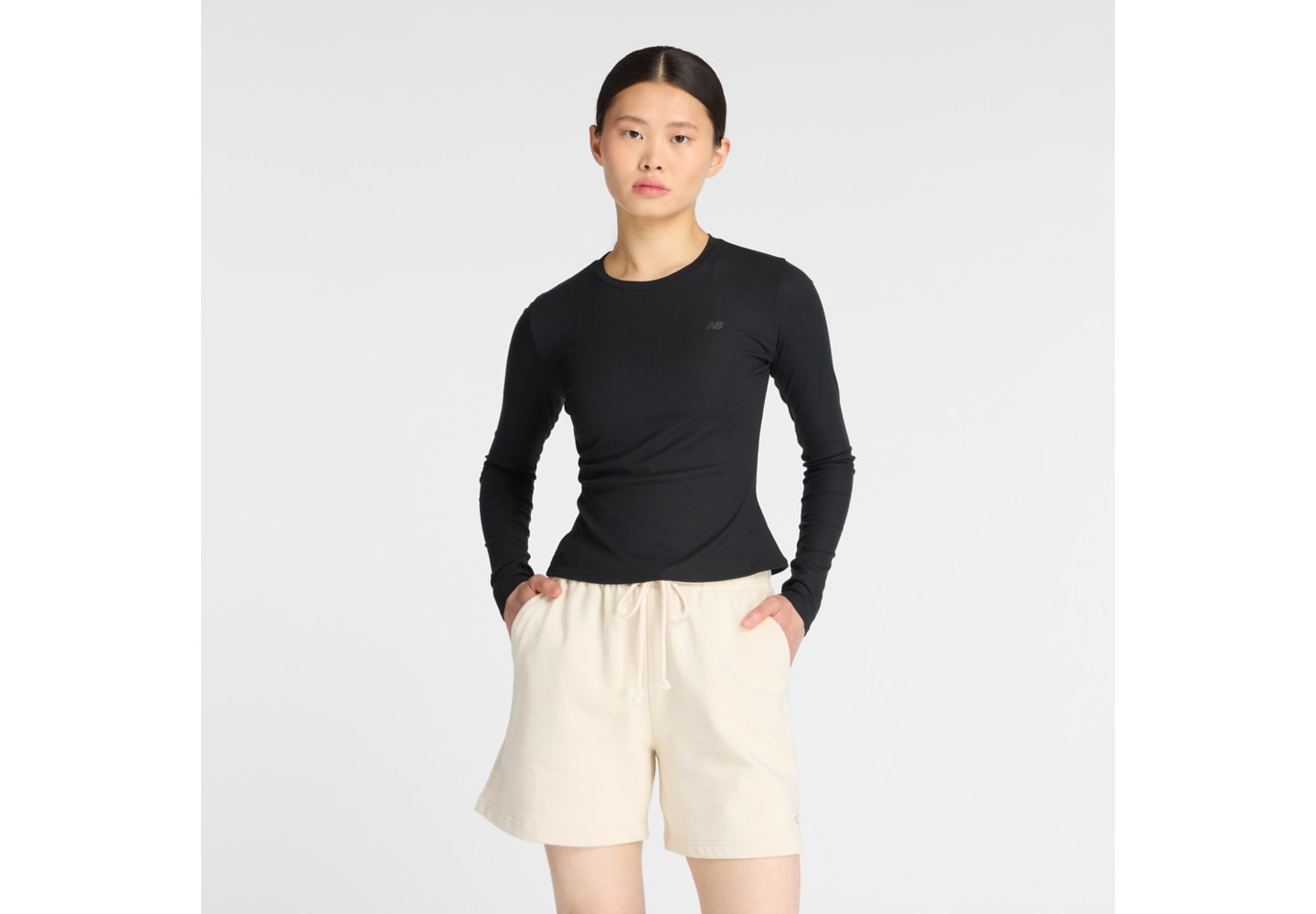 New Balance Micro-Rib Long Sleeve in Black — photo 1 of 1