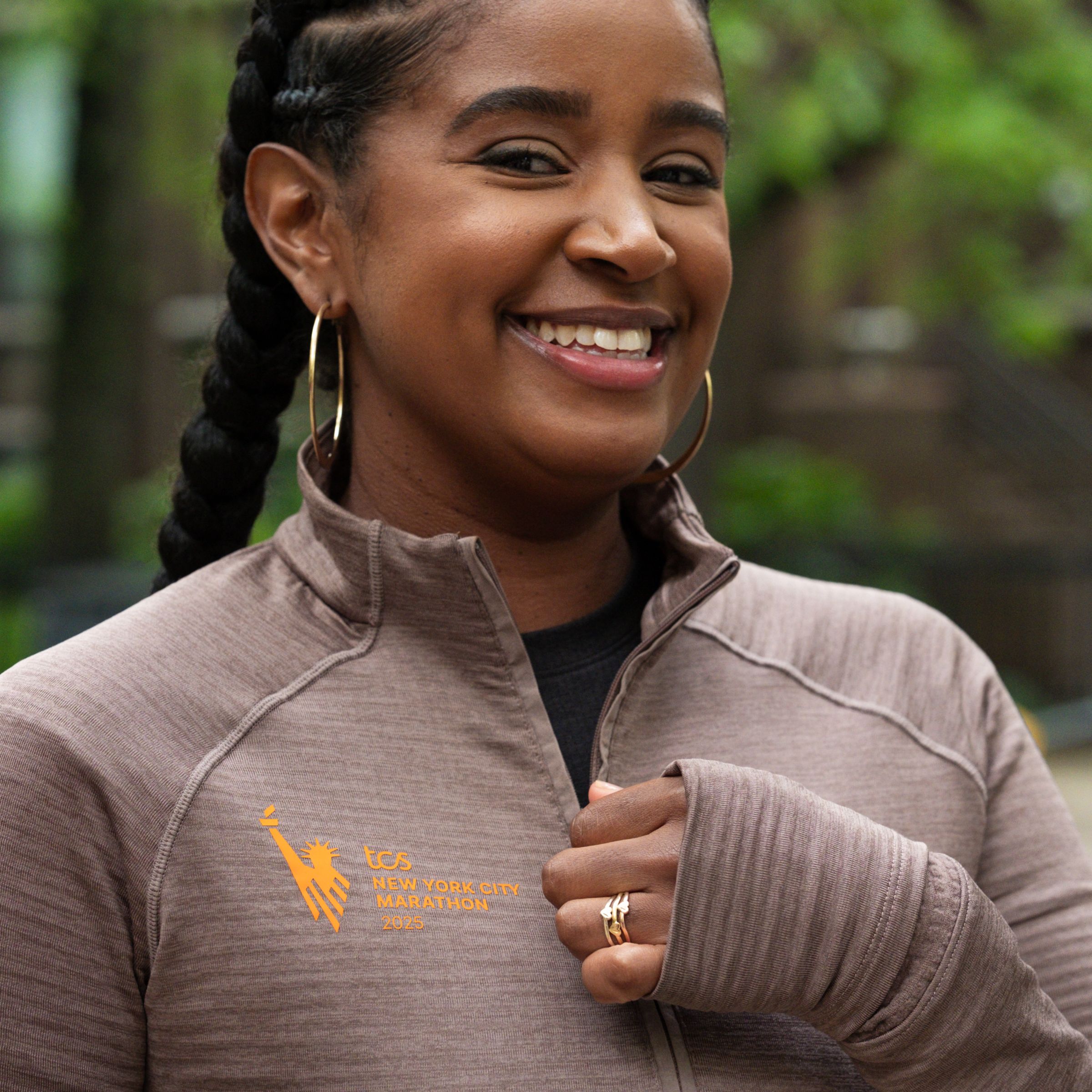 NYC Marathon Athletics Heat Grid 1/2 Zip