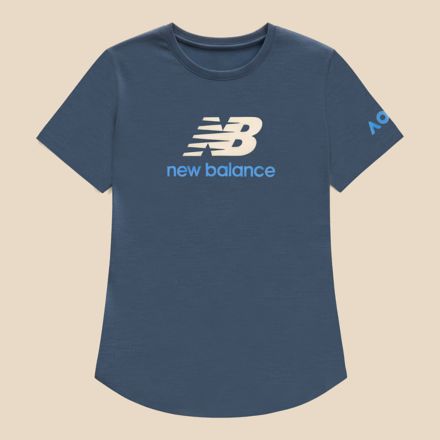 Australian Open Athletics Graphic T-Shirt, GLINT BLUE II, WT53226ANNY