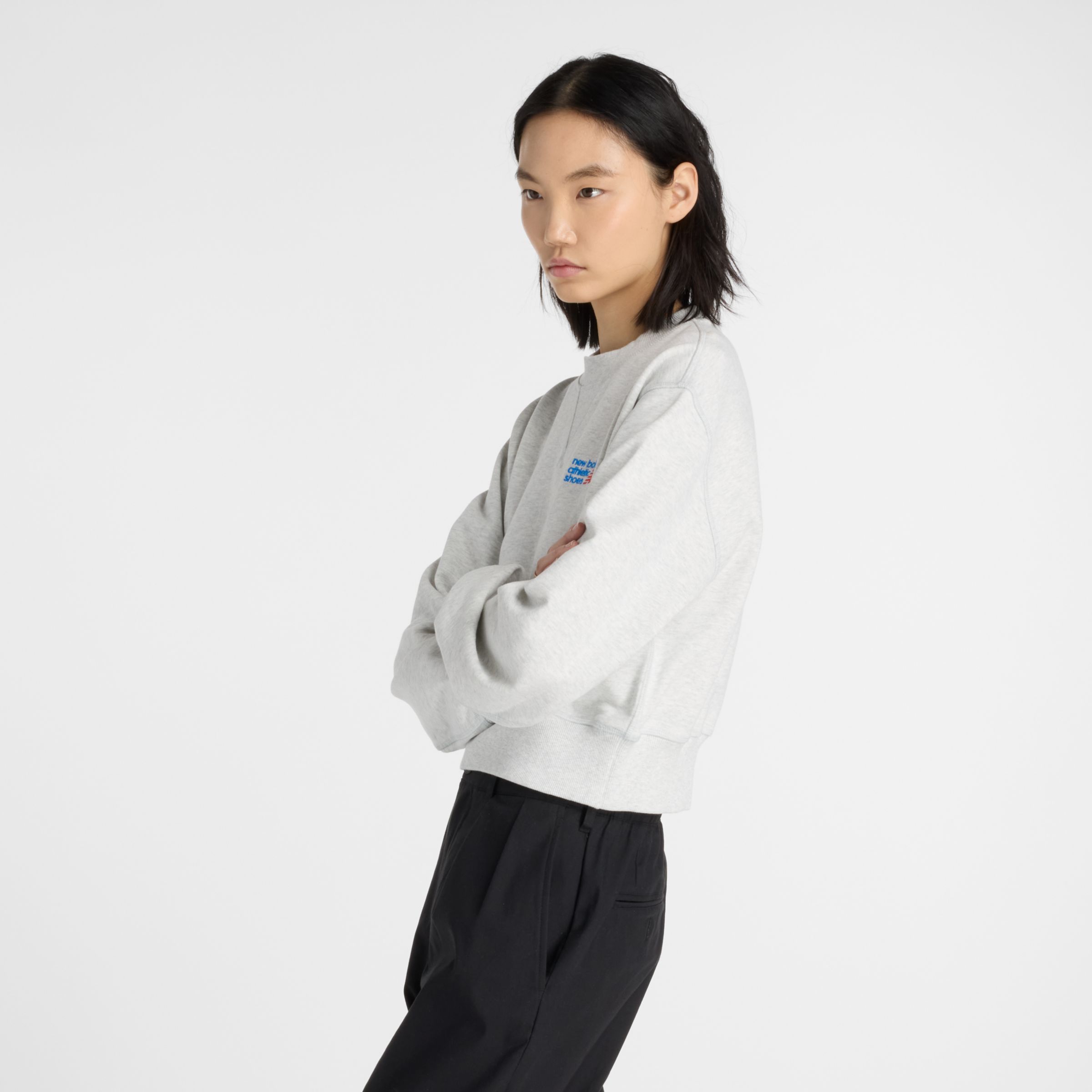 Athletics Premium Logo Relaxed Crop Crew